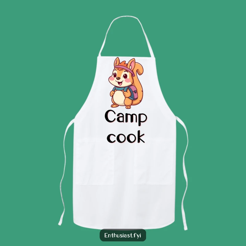 Funny Squirrel Camp Apron: Cook Up Adventure with this Hilarious Outdoor Gear