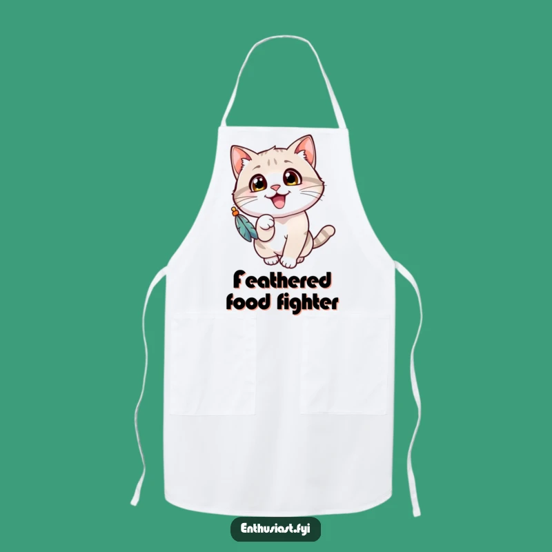 Funny Cat Apron: Cook with Playfulness, Kitty & Toy Design, Great Gift
