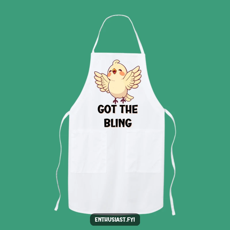 Funny Bird Chef Apron: Cook with Sparkle and Style!
