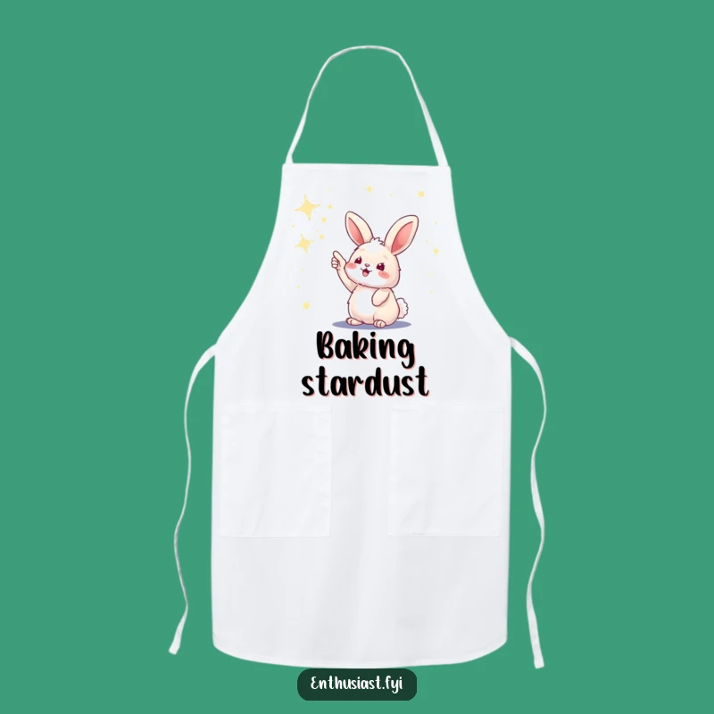 Funny Bunny Stargazing Apron: Whimsical Kitchen Wear for Dreamers