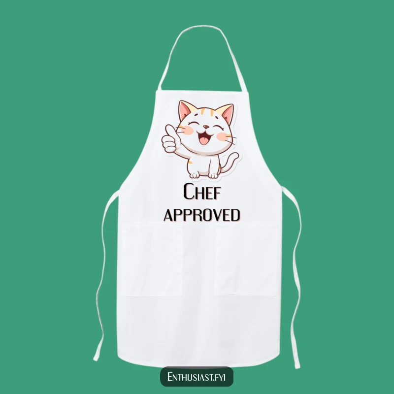 Funny Cat Chef Apron: Cook with Approval, Perfect Funny Gift!
