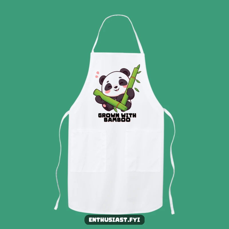 Funny Panda Bamboo Chef Apron: Proud Sigh, Joyful Cooking Gift for Foodies