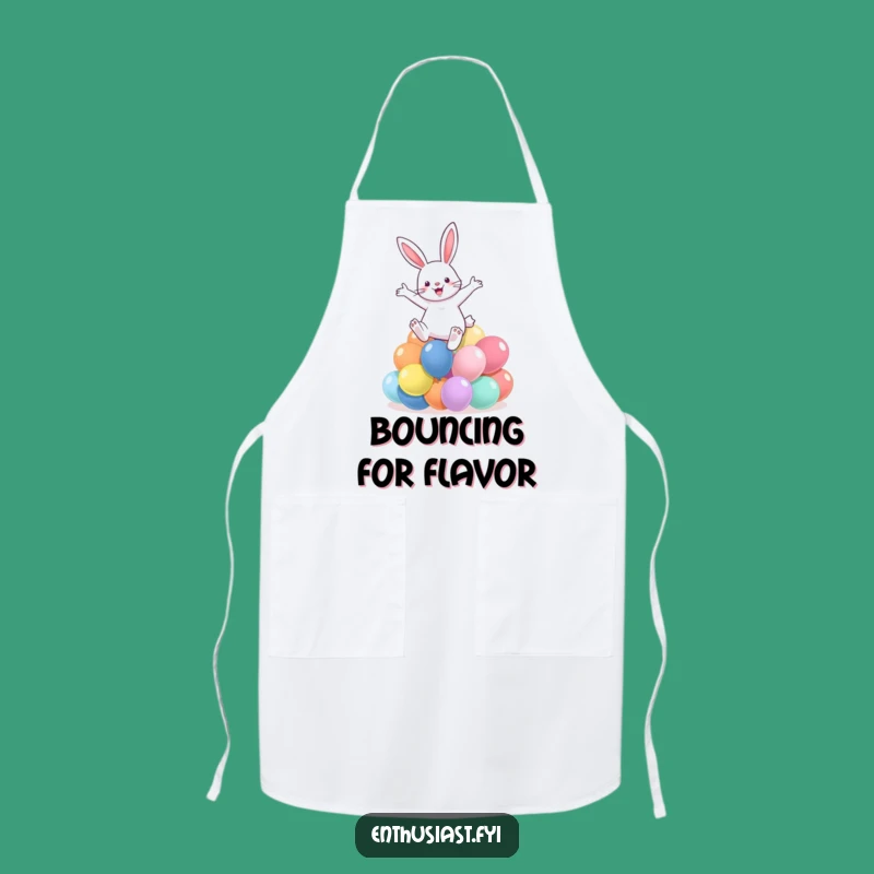 Funny Rabbit Balloon Leap Apron: Get Festive in the Kitchen With Humor