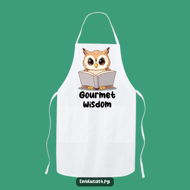 Funny Owl Chef Apron: Cook with Wisdom & Whimsy in the Kitchen
