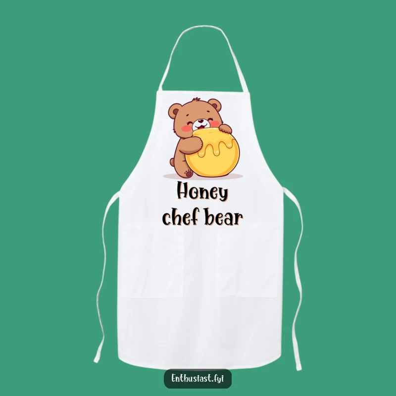 Funny Bear Honey Apron: Enthusiastic Kitchen Sweetness Gift