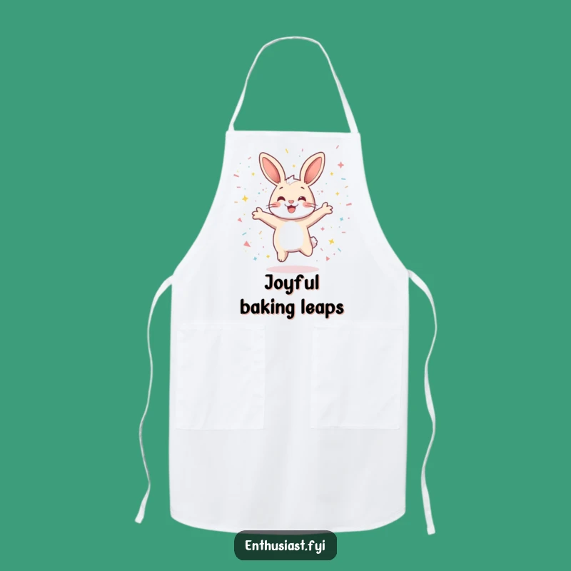 Funny Rabbit Kitchen Apron: Playful Cooking Joyful Confetti Gift
