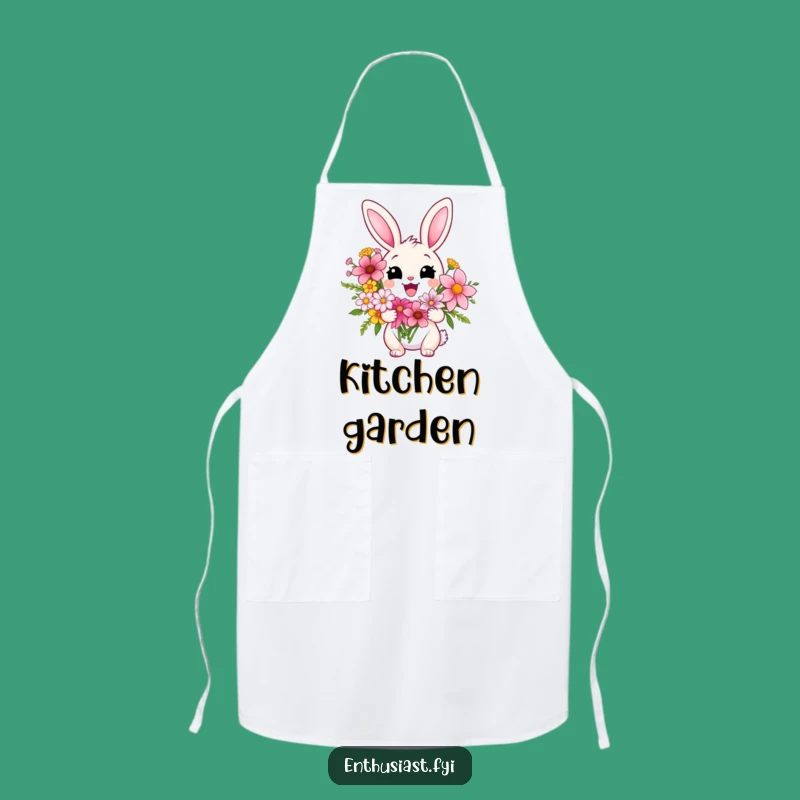 Funny Rabbit Gardener Apron: Tend Your Garden with this Hilarious Floral Delight