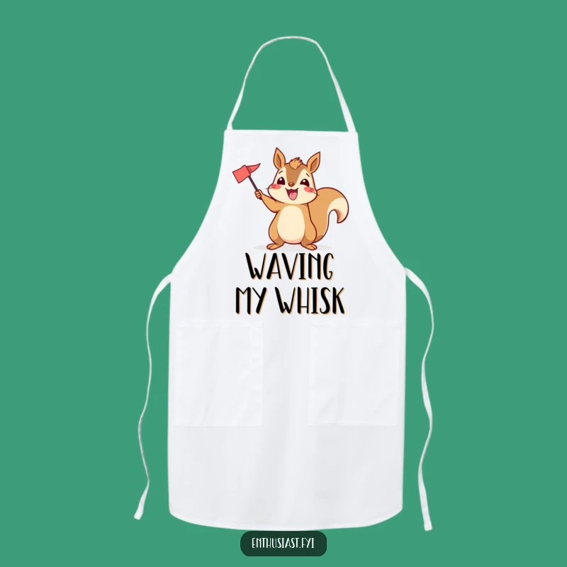 Funny Excited Squirrel Apron: Add Spirited Fun to Your Kitchen or Crafting