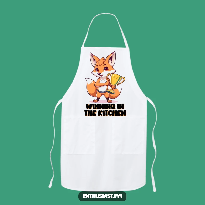Funny Fox Chef Apron: Cook Up a Storm with this Hilarious Trophy-Winning Kitchen Wear