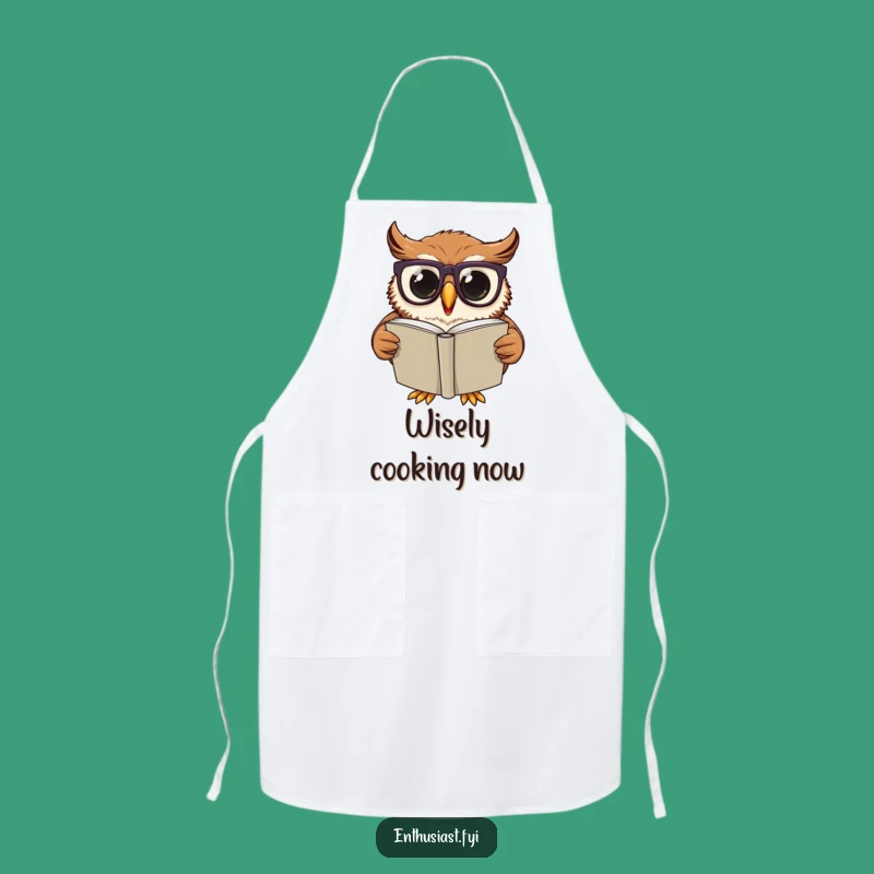 Funny Apron: Owl Scholar at Work, Great Funny Gift for Chefs