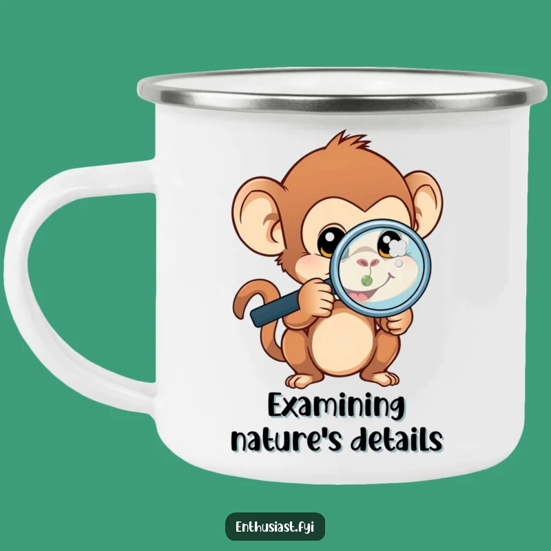 Funny Monkey Adventure Mug: Tiny Object Expert, Hilarious Outdoor Funny Gift for Hikers