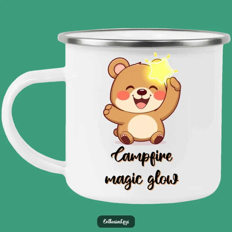 Funny Bear Adventure Mug: Glowing Dreams, Hilarious Outdoor Funny Gift for Hikers