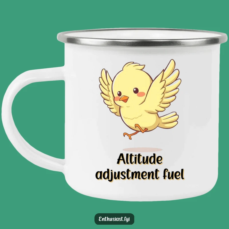 Funny Bird Camping Mug: Energetic Flapper - Adventure Joy Gift!