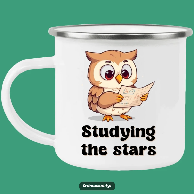 Funny Camping Mug: Study Owl Explorer, Hilarious Companion for Camp Scholars