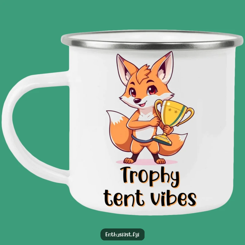 Funny Fox Adventure Mug: Sip Your Victory Brew with this Hilarious Outdoor Trophy Cup