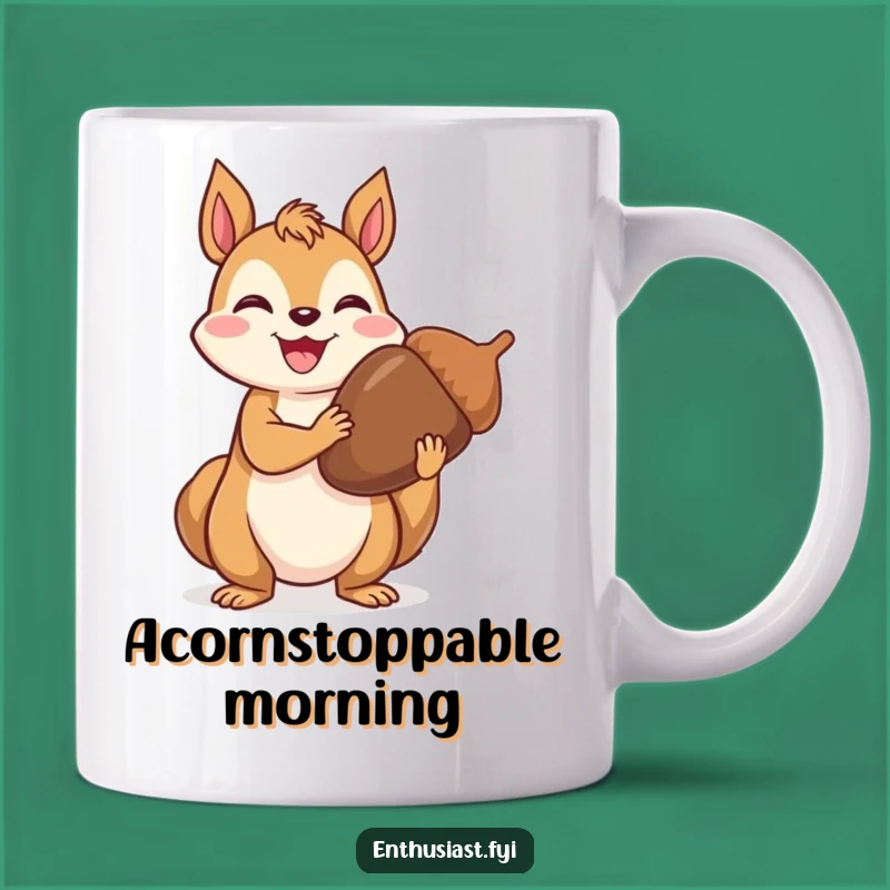 Funny Squirrel Mug: Proud Acorn Holder, Perfect Funny Gift for Nature Lovers