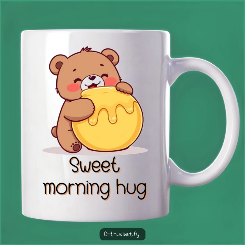 Funny Bear Honey Mug: Enthusiastic Sweet Treat Gift