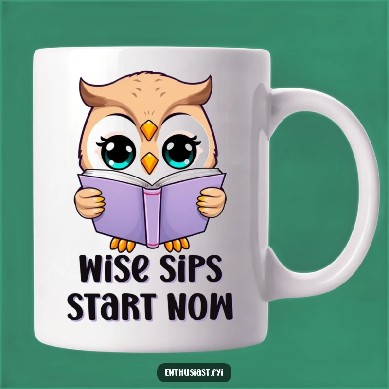 Funny Happy Owl Reading Mug: Perfect Gift for Book Lovers