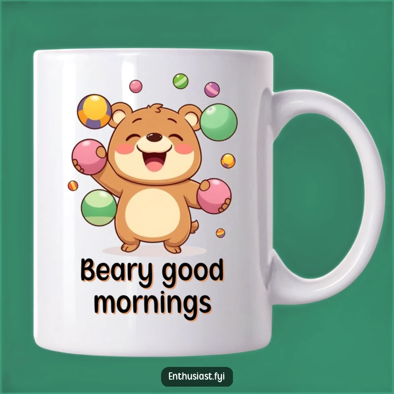 Funny Mug: Juggling Bear Grin, Hilarious Gift for Multitaskers