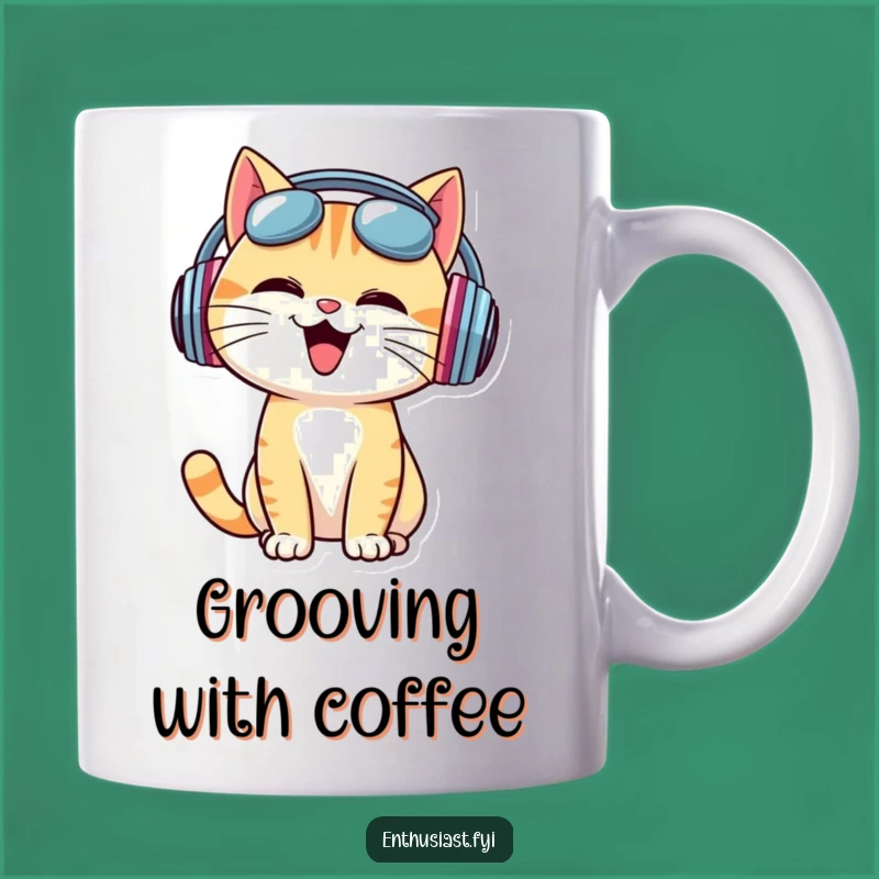 Funny Cat DJ Mug - Groove to the Beat with This Hilarious Gift!