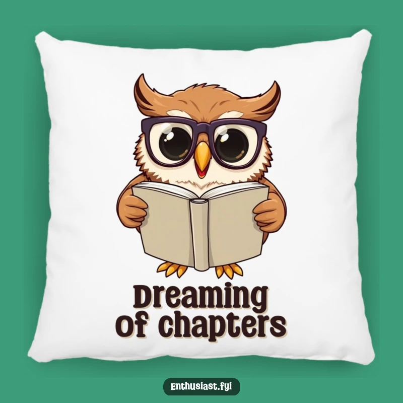 Funny Pillow: Wise Owl Reader Accent, Comfy Funny Gift Pillow