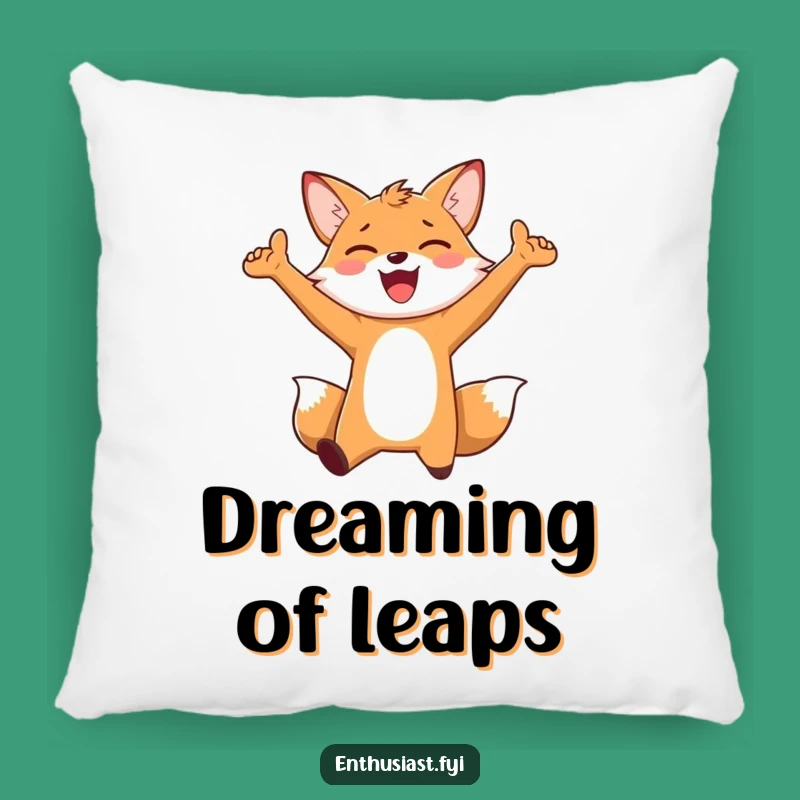 Funny Joyful Fox Pillow: Cozy Comfort and Pure Happiness, Adorable Funny Gift