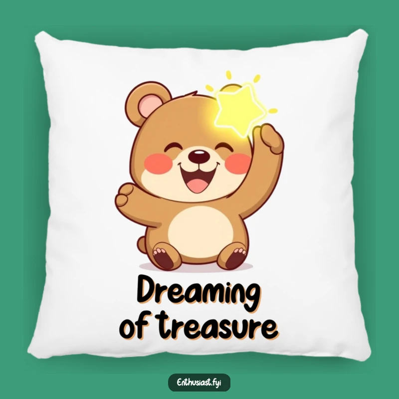 Funny Bear Wonder Pillow: Cozy Joy Accent, Adorable & Inspiring Funny Gift for Dreamers