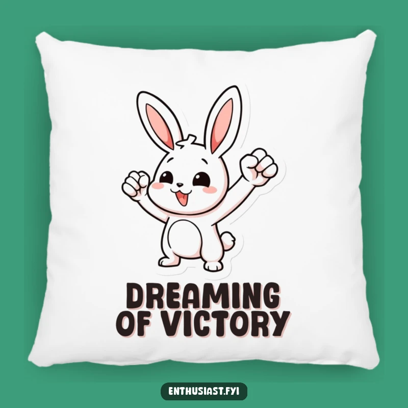 Funny Rabbit Motivation Pillow: Cute and Comfy Funny Gift for Any Room!