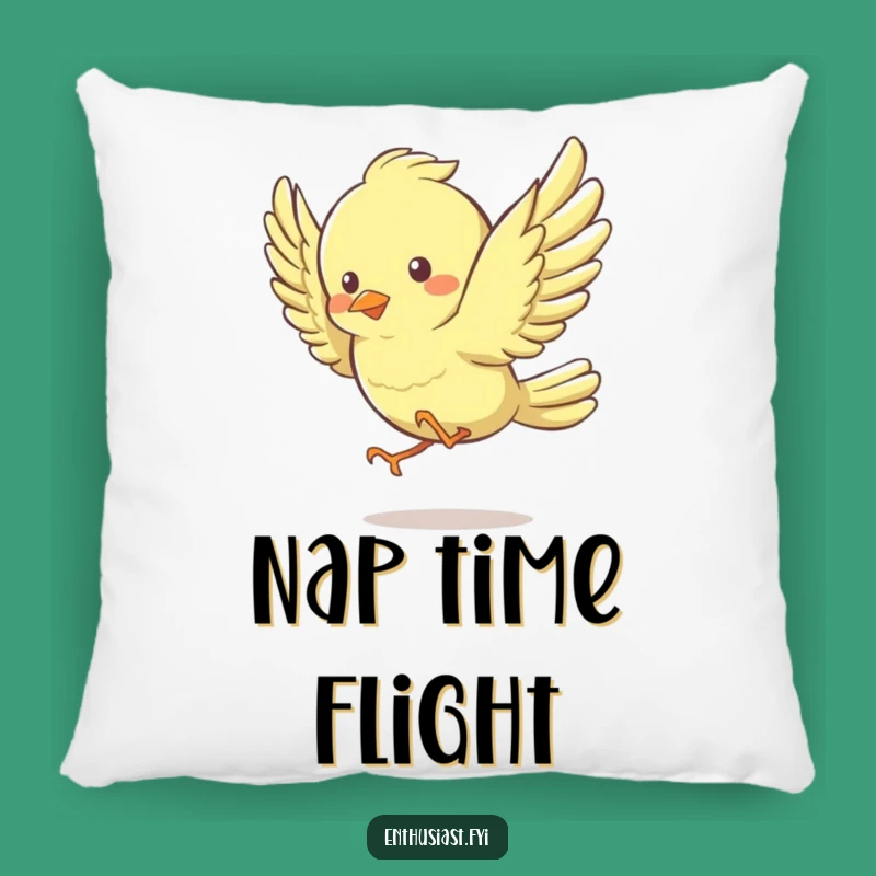 Funny Bird Pillow: Soft Energetic Flapper - Comfy Joyful Accent Gift!