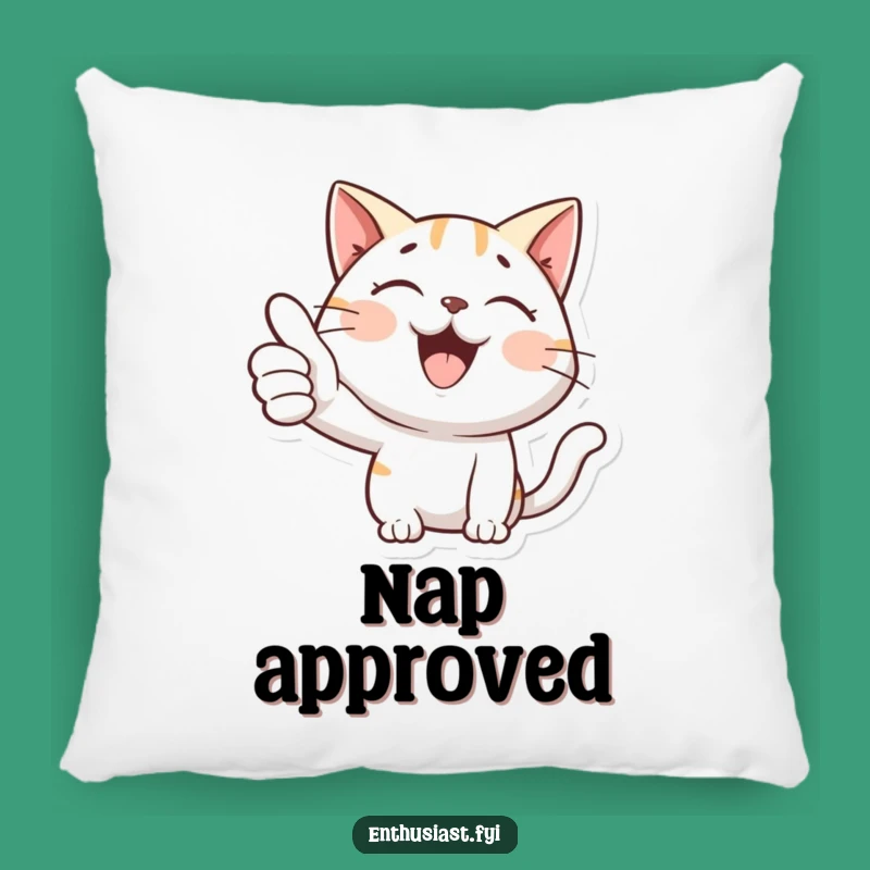 Funny Cat Thumbs Up Pillow: Cozy Comfort and Cool Vibes, Perfect Funny Gift!