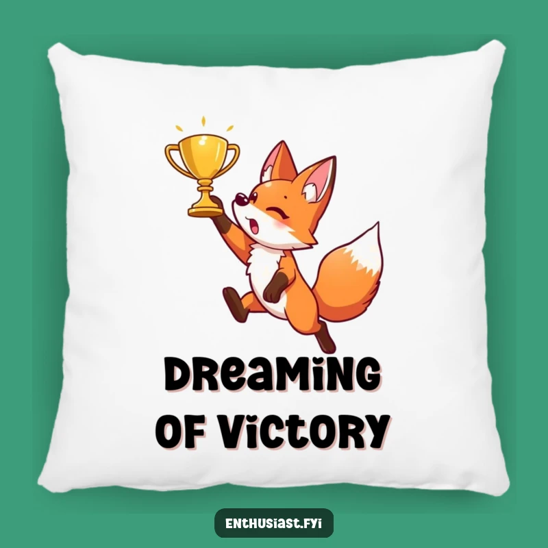 Funny Fox Pillow: Cozy Up with This Energetic Character's Victory Spirit