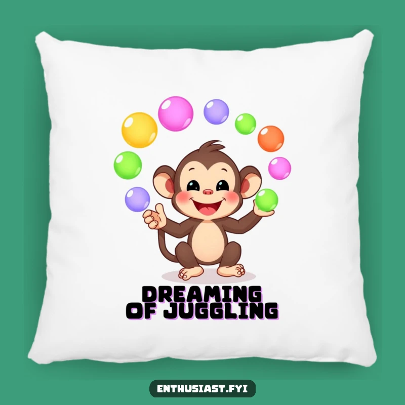 Funny Monkey Juggling Pillow - Cozy Comfort with Playful Orb Flair Gift