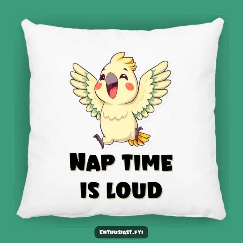 Funny Parrot Squawk Pillow: Cozy Enthusiastic Avian Comfort Gift