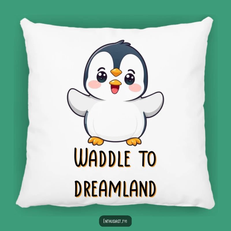 Funny Penguin Wave Pillow: Cuddle Up with Cold-Weather Cheer!