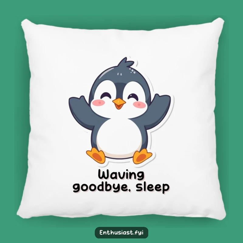 Funny Penguin Hug Pillow: Snuggle Up with This Hilarious Waving Friend