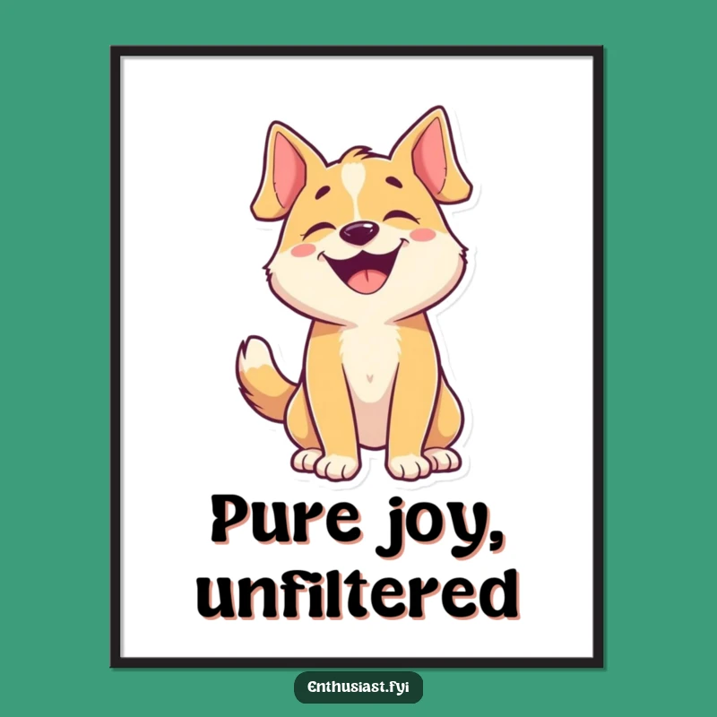 Funny Dog Barking Digital Art: Instant Canine Cheer for Your Walls!