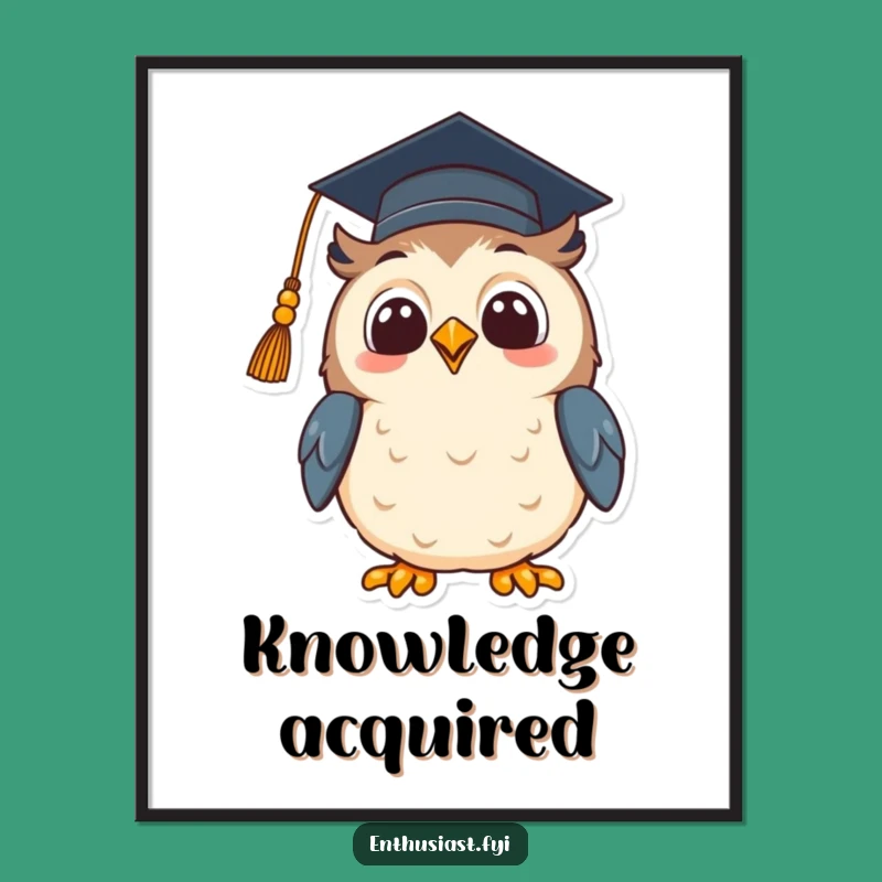 Funny Owl Graduation Digital Art: Download Hilarious Scholar Art Instantly