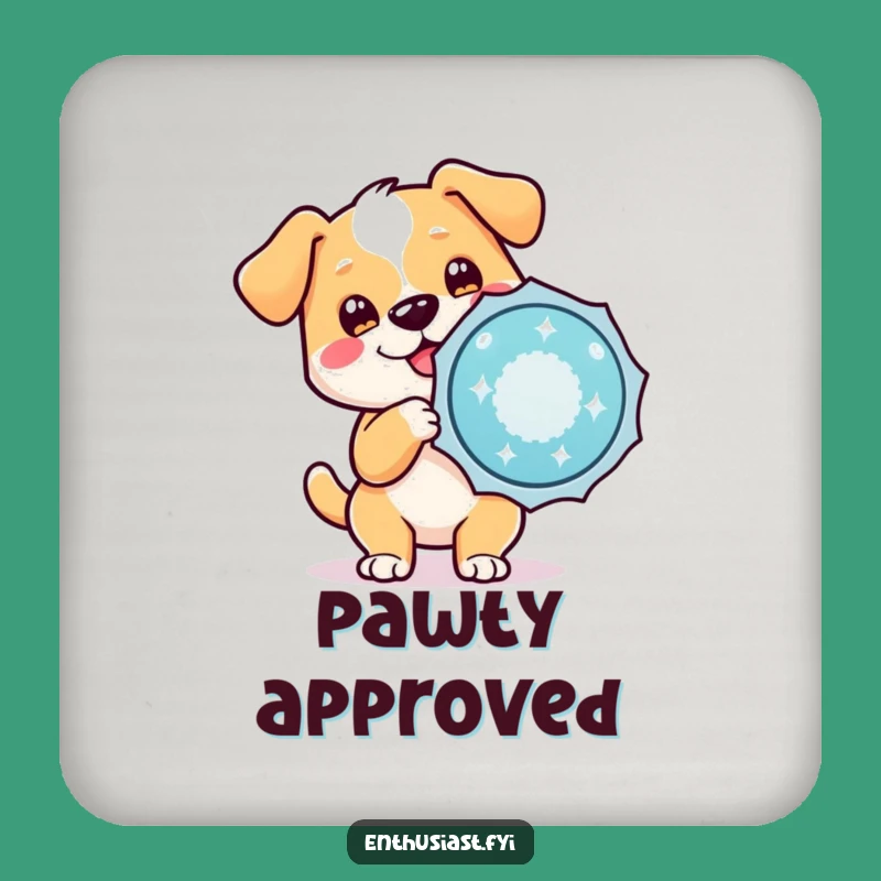 Funny Dog Badge Coaster: Character's Table Protection, Humorous Decor for Pet Homes