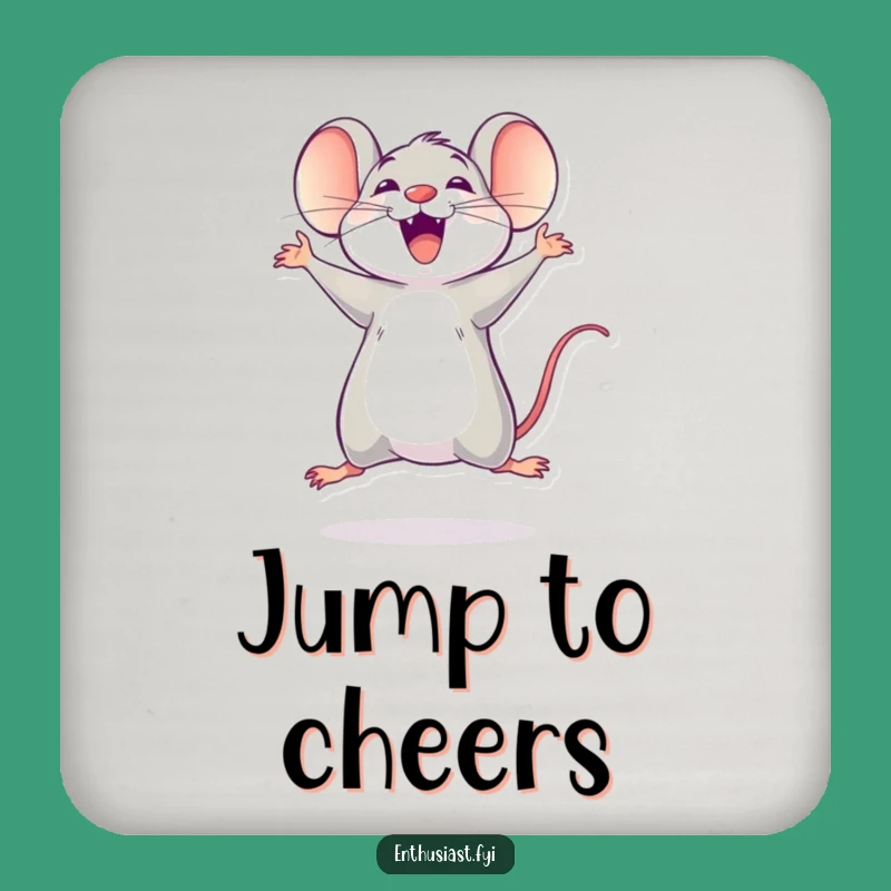 Funny Mouse Excitement Coaster: Protect Surfaces with Fun