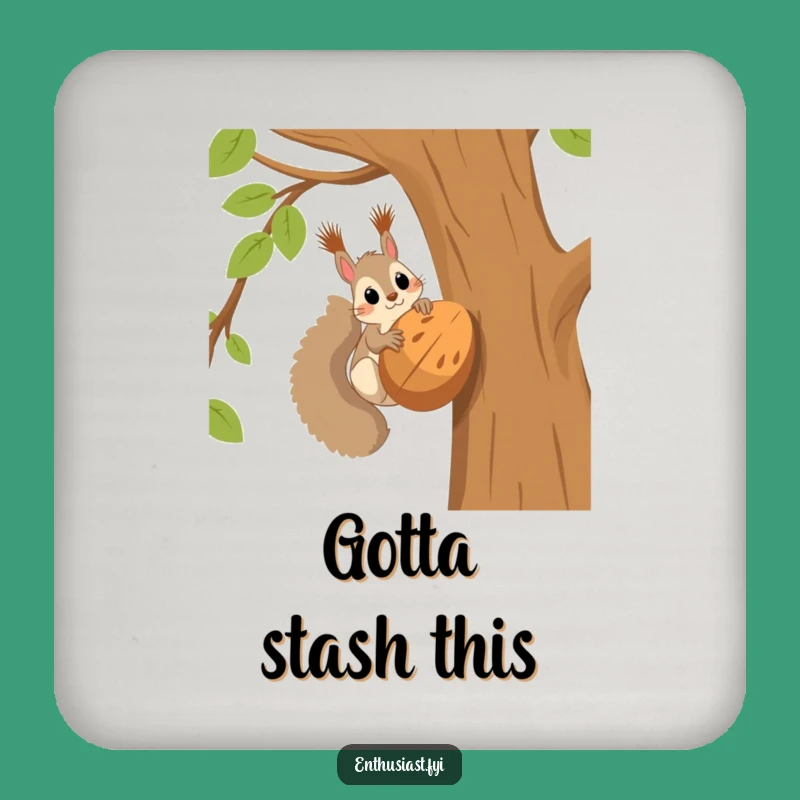 Funny Squirrel Coaster: Protect Your Table from Nutty Spills!