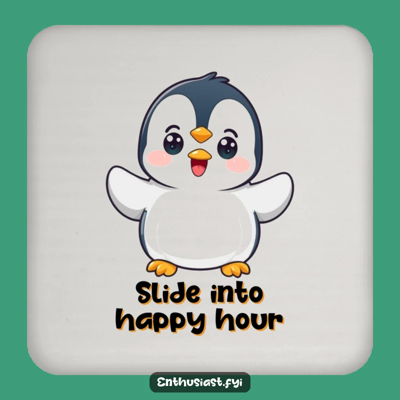 Funny Penguin Wave Coasters: Protect Surfaces with Arctic Style!