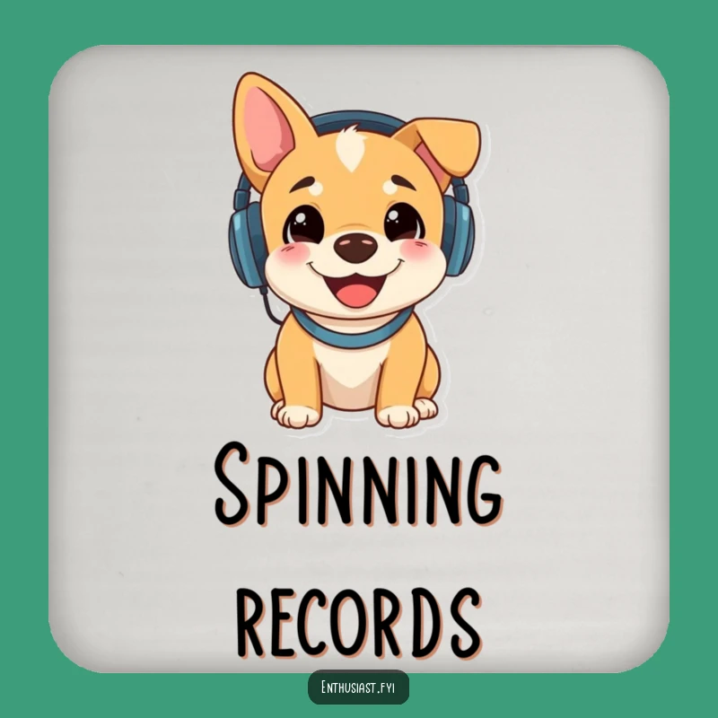 Funny Music Dog Coaster Set: Protect Surfaces with Pup-tastic Style