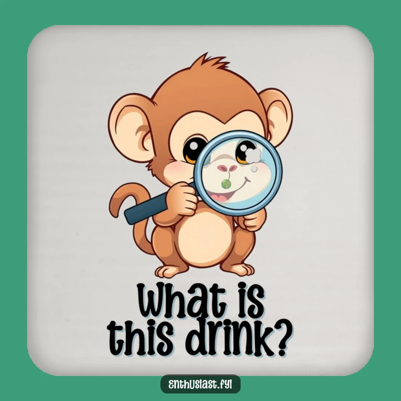 Funny Monkey Magnifying Coaster Set: Protect Surfaces with Curiosity, Unique Funny Gift