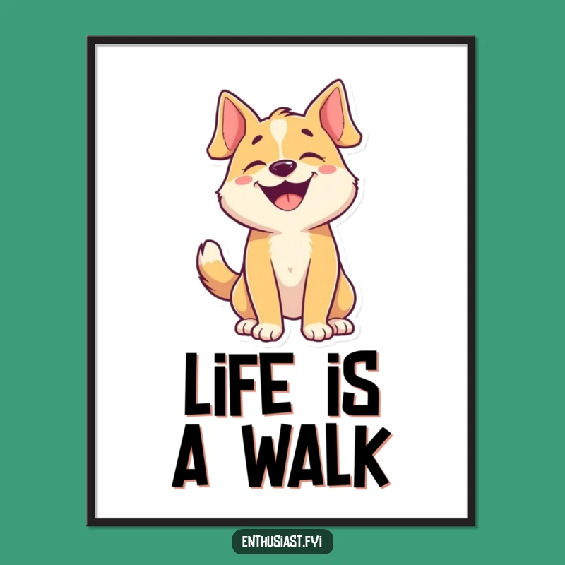 Funny Dog Barking Poster: Decorate Your Space with Canine Happiness!