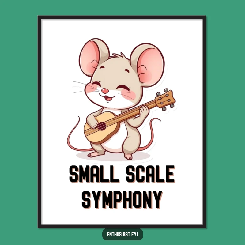 Funny Mouse Music Poster: Cheerful Art for Your Walls