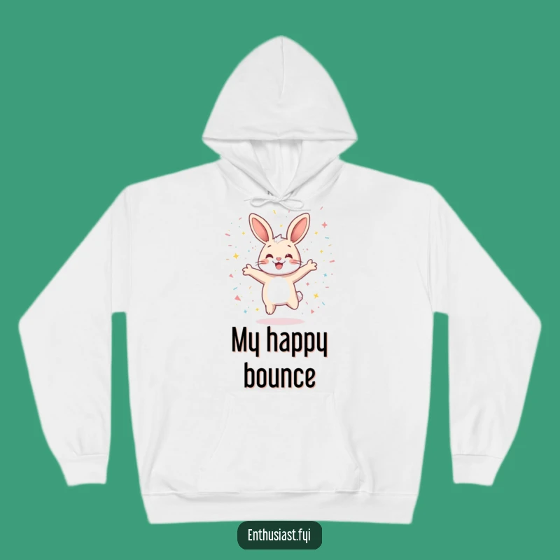 Funny Playful Rabbit Hoodie: Cozy Joyful Jumper for Fun Gift