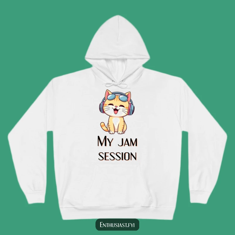Cozy Funny Cat DJ Hoodie - Vibe Out in Comfort & Style!