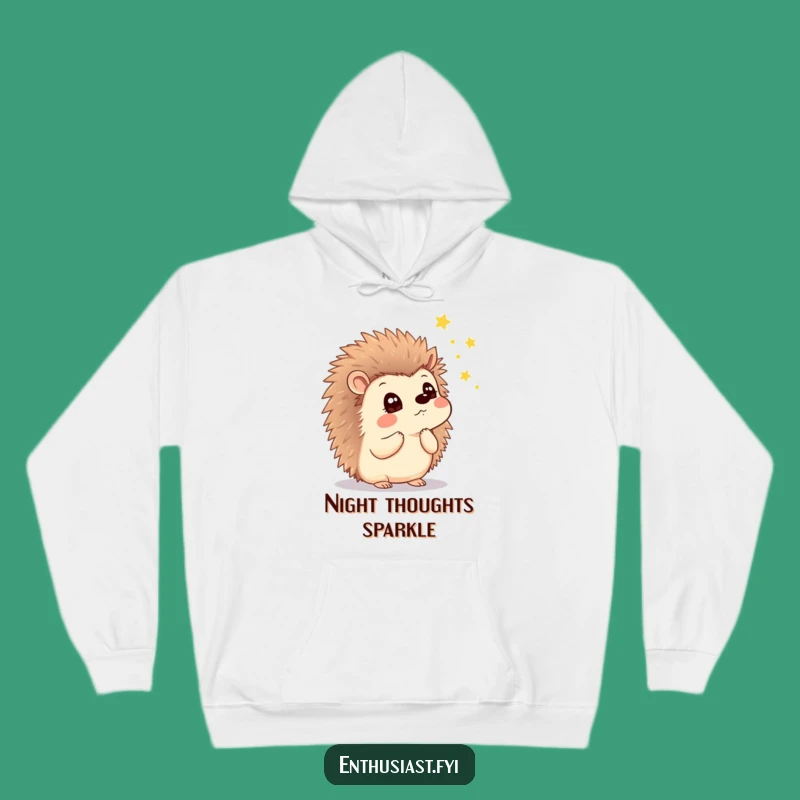 Cozy Funny Hedgehog Firefly Hoodie: Wondering Comfort, Warm Gift for Dreamers
