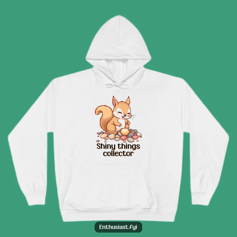 Funny Squirrel Hoodie - Cozy Pebble Collector Sweatshirt - Awesome Funny Gift!