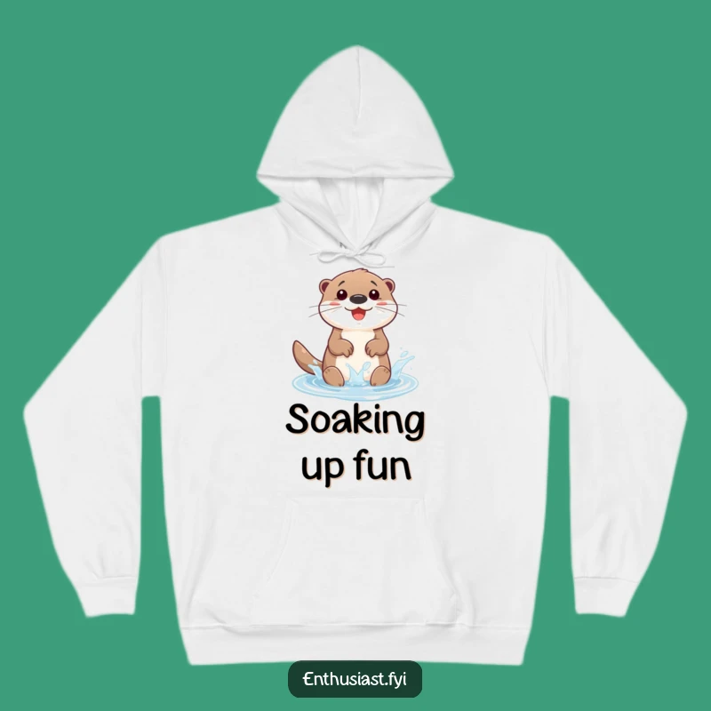 Funny Otter Hoodie: Cozy Up with This Happy Character's Playful Splash